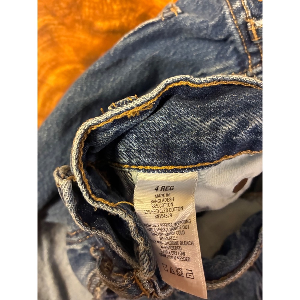 Aeropostale 90s Baggy Distressed High Waisted Wide Leg Blue Jeans Womens 4 Reg - Picture 3 of 9